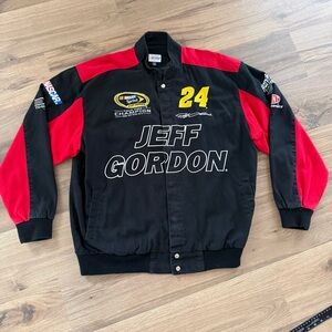 VTG NASCAR BRAND AARP DRIVE TO END HUNGER CAR # 24 JEFF GORDON CREW JACKET SZ XL